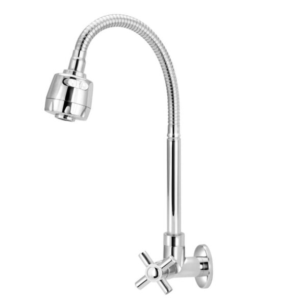 Torneira para Cozinha Parede 1/4V Bica Alta Cromada Slim 8220