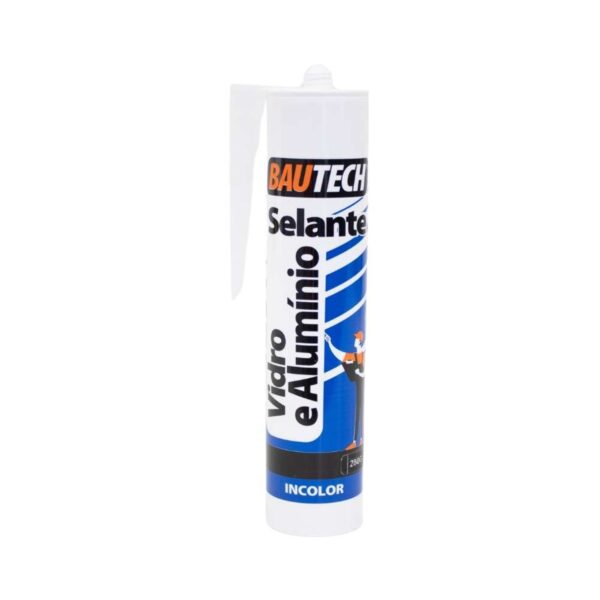 Selante Adesivo Vidro e Alumínio Incolor 280g Bautech