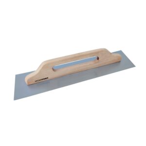 Desempenadeira Aço Lisa P/ Drywall 12x48cm Cabo Madeira Momfort