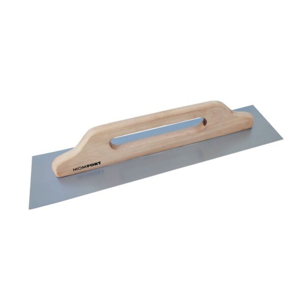 Desempenadeira Aço Lisa P/ Drywall 12x48cm Cabo Madeira Momfort