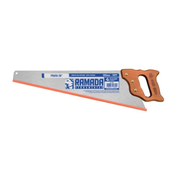 Serrote Profissional Prata 20″ com Cabo de Madeira Ramada