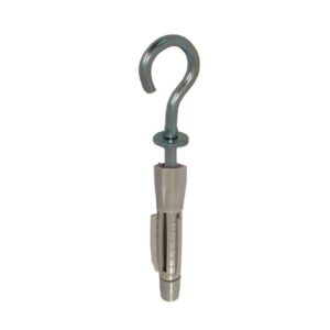 Gancho 4,4x72mm com Bucha 8mm com Aba para Bloco Oco 2 Peças Fixdura
