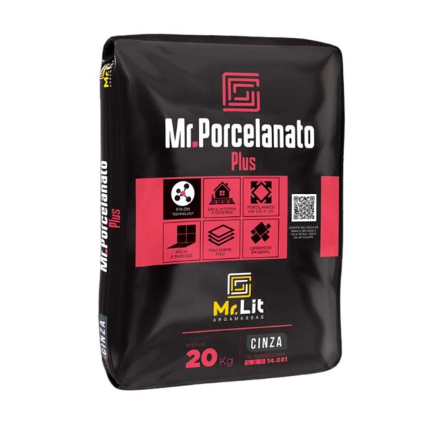 Argamassa Interna/Externa Porcelanato Plus 20kg Mr. Lit