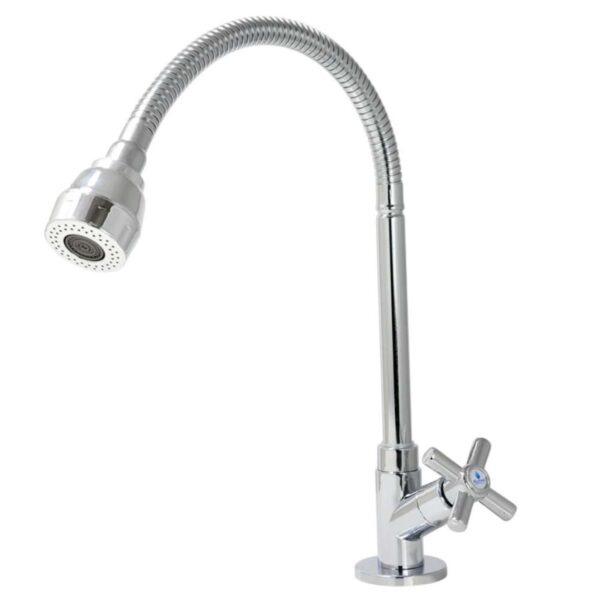 Torneira para Cozinha Mesa 1/4V Bica Alta Gourmet C64 Cromado