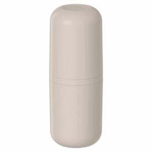 Porta Escova Bold com Tampa Bege