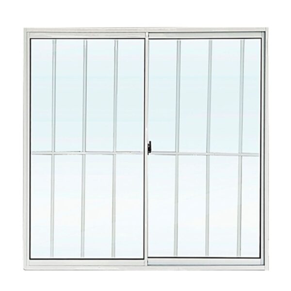 Janela de Correr 2 Folhas com Grade Alumínio Branco 100x100cm Lider