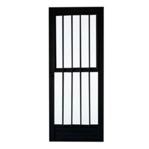 Porta Palito Alumínio Preto Vidro Liso 210x80cm Lider