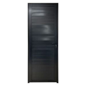Porta Laminada Fechada Alumínio Preto 210x60cm Proex