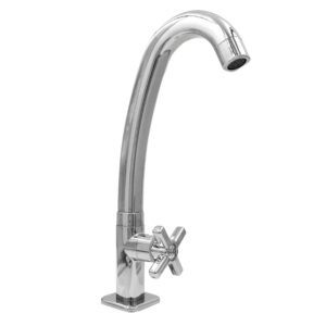 Torneira para Cozinha Mesa 1/4V Bica Alta ABS Cromado C21