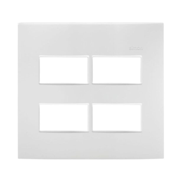 Placa 4 Postos 4×4 com Suporte Line Simon 30