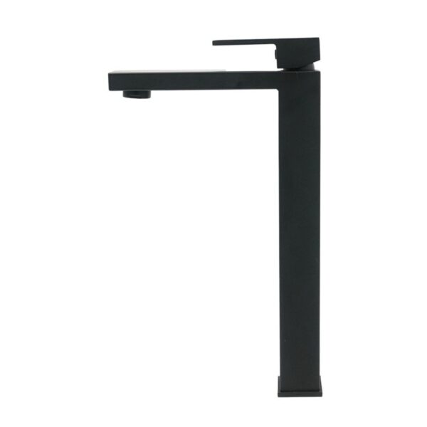 Torneira para Banheiro Mesa 1/4V Bica Alta Preto Fosco Square