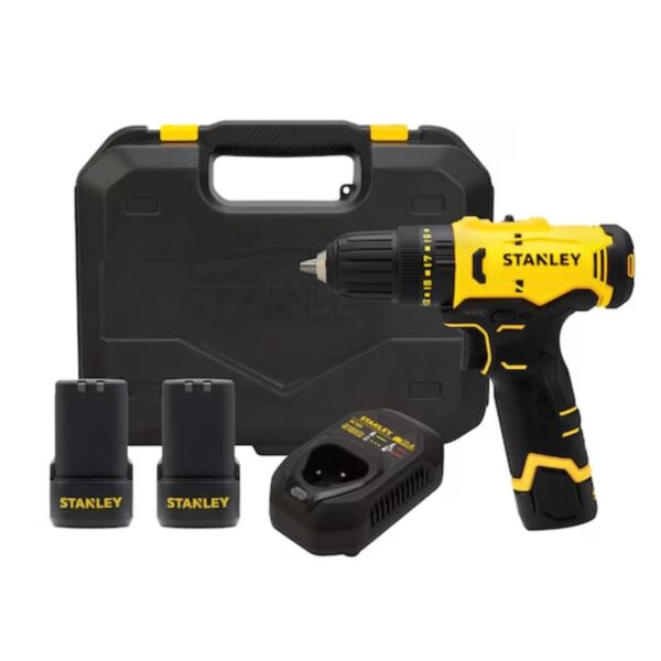 Furadeira Parafusadeira de Impacto 3/8″ 12V com 2 Baterias Stanley