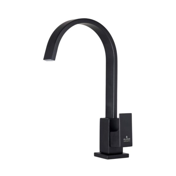 Torneira para Banheiro Mesa 1/4V Bica Alta Preto C80 Elegance