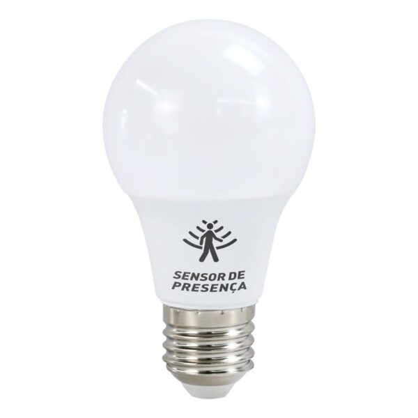 Lâmpada LED Bulbo Sensor de Presença Luz Branca E27 Bivolt Ourolux