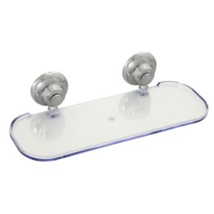 Porta Shampoo Reto para Banheiro 36x20cm ABS Plástico Cromado Toralf