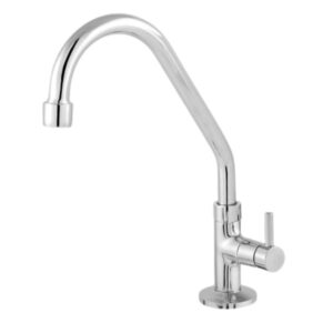 Torneira para Cozinha Mesa 1/4V Bica Alta Cromada C60 2291