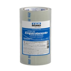Fita de Empacotamento Transparente 48mmx40m com 4 Rolos Tekbond
