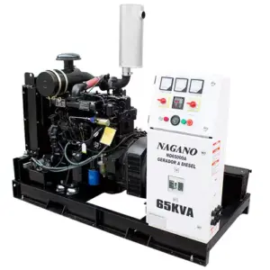 Gerador de Energia a Diesel, 65 kVA, Trifásico, Motor de 4 Cilindros – Partida Elétrica Aberto – ND65000EA3