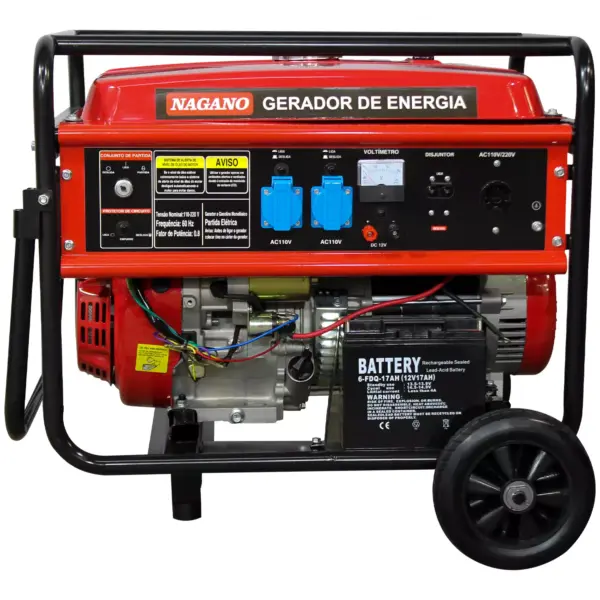 Gerador de Energia a Gasolina 8 KVA Monofásico 110/220v Partida Elétrica