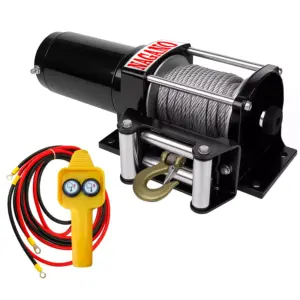 Guincho Elétrico 3000LB 1360 KG 12v para Quadriciclo Jipe Troller