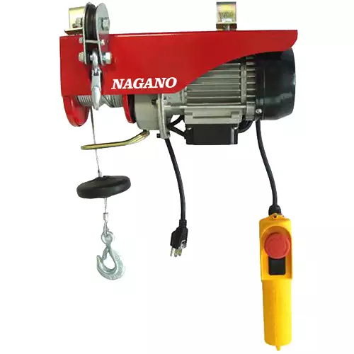 Talha Guincho Elétrica 600 Watts, 110V, Capacidade de 100 à 200 kg, Elevação 6/12 m – TE121