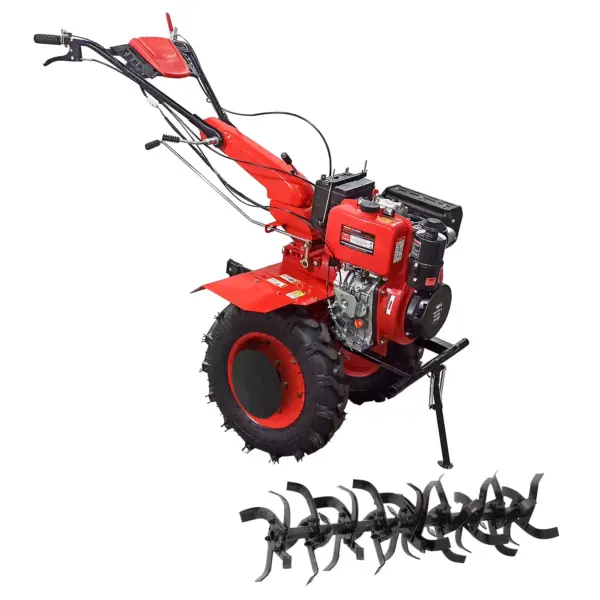 Micro Trator Motocultivador 10hp Diesel Partida Elétrica com Enxada Rotativa