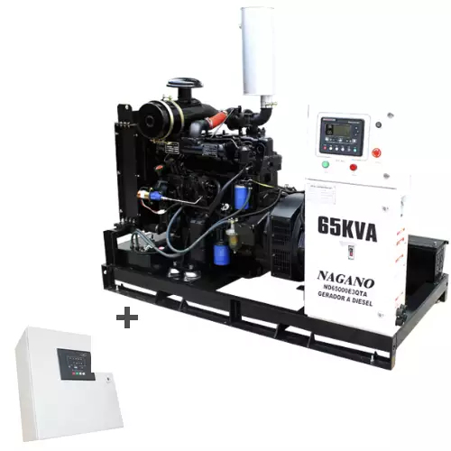 Gerador de Energia a Diesel 65 kVA Trifásico – partida elétrica Aberto c/ QTA Nagano – ND65000E3QTA