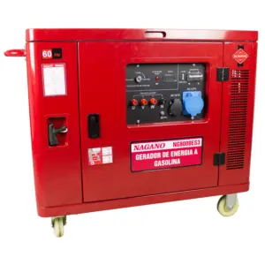 Gerador a Gasolina Silenciado Trifásico 7,5 Kva 4T 60hz Partida Elétrica 110/220v Motor 16HP