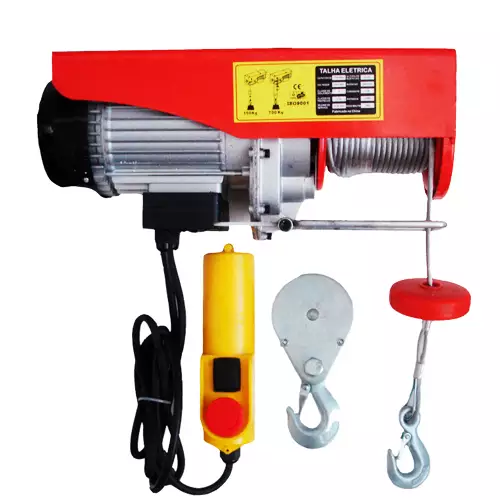 Talha Guincho Elétrica 1250 watts capacidade 350 à 700 kg, elevação de 6/12 metros – 220v – TE36