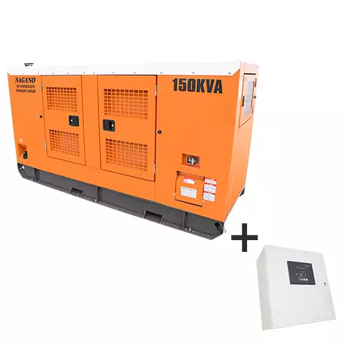 Gerador de Energia a Diesel Trifásico partida elétrica cabinado Silenciado 150 kva c/ QTA Nagano – ND150000ES3QTA