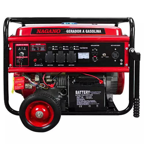 Gerador de Energia a Gasolina, 8 KVA, Monofásico Partida Elétrica – NG8100E