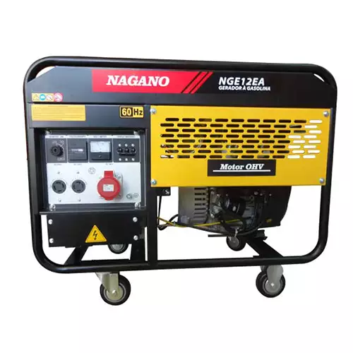 Gerador de Energia a Gasolina, Monofásico 110/220v, 10.5 kva, Refrigerado à ar – NGE12EA