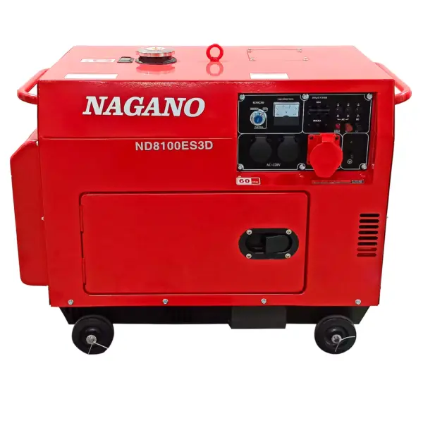 Gerador de Energia a Diesel 8kva Trifásico 220v/380v Silenciado Partida Elétrica