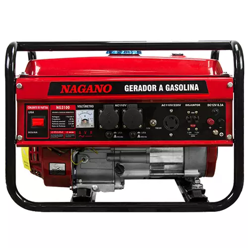 Gerador de Energia a Gasolina 3,6 KVA Monofásico Partida Manual – NG3100