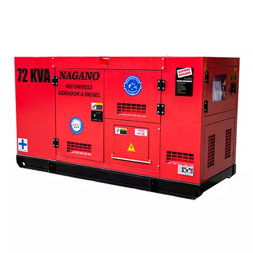 Gerador de Energia a diesel 72 KVA trifásico 110/220v Silenciado – ND72000ES3