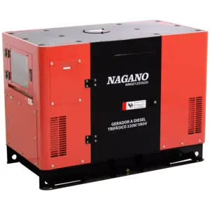 Gerador a Diesel Silenciado 13.12kva Trifásico 380v Partida Elétrica Refrigerado a Ar – NNGD13STA3D