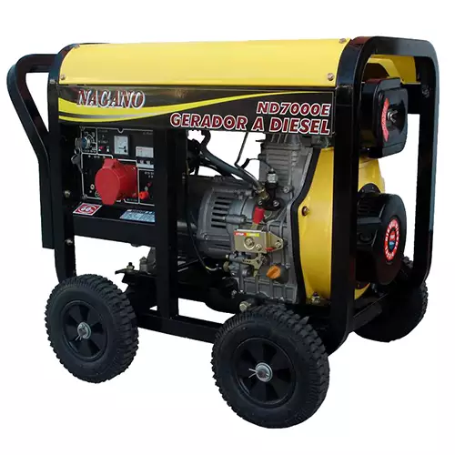 Gerador de Energia a Diesel, Trifásico 220/380v, 6 kva, Partida elétrica – ND7000E3D