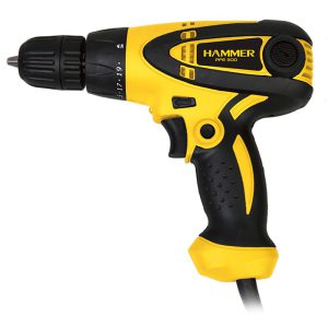 Parafusadeira/Furadeira Elétrica Vel. Variável e Reversível 3/8 Pol. 300W 220V HAMMER-GYPFE-300
