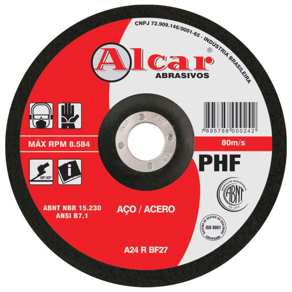 Disco Desbaste 115.0 x 6.4 x 22.2mm PHF46 para Metal ALCAR-DD0RN0001