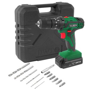 Parafusadeira/Furadeira de Impacto a Bateria 12V 3/8 Pol. com Maleta e Acessórios DWT BY VONDER-6005000012