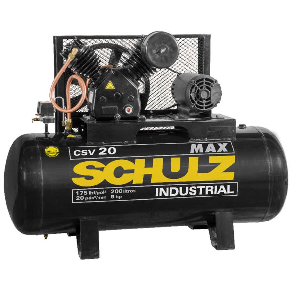 Compressor de Ar Max CSV 20 Pés 200L 5HP 220/380V – Trifásico SCHULZ-9229241-0