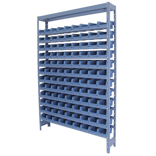 Estante Porta Componentes Azul com 108 Caixas Nr. 3 NOCRAM-NE1083A