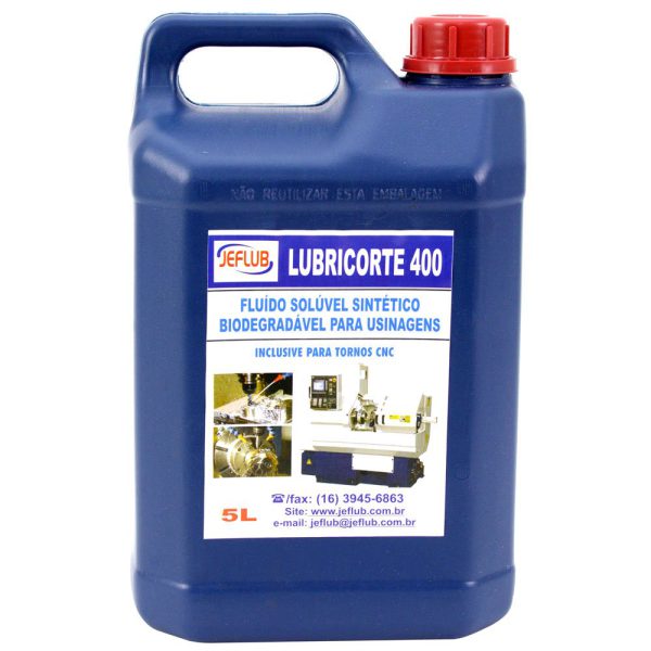 Óleo Solúvel Sintético Biodegradável Lubricorte 400 5L para Usinagens JEFLUB-830000200009