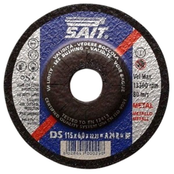 Disco Abrasivo de Desbaste A24R 4.1/2 x 6 x 7/8 Pol. SAIT-A24R