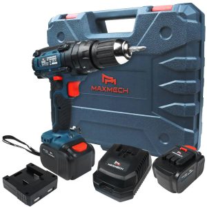 Parafusadeira/Furadeira de Impacto a Bateria 24V Li-Ion com Carregador 2 Baterias e Maleta MAXMECH-MAX-09