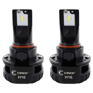 Par de Lâmpadas Automotiva Super LED Plus H16 32W 6.500K CINOY-YN-LS16P