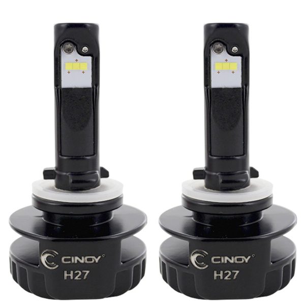 Par de Lâmpadas Automotiva Super LED Plus H27 32W 6.500K CINOY-YN-LS27P