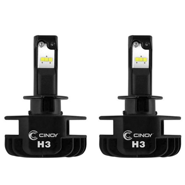 Par de Lâmpadas Automotiva Super LED Plus H3 32W 6.500K CINOY-YN-LSH3P