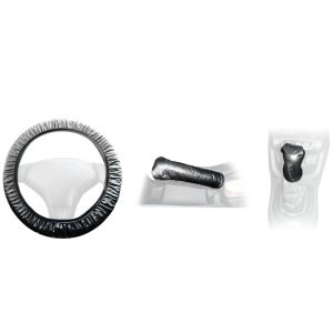 Kit Proteção Interna Veicular com Capa para Volante, Câmbio e Freio de Mão CARRHEL-160