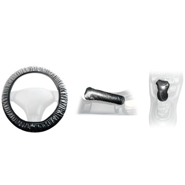 Kit Proteção Interna Veicular com Capa para Volante, Câmbio e Freio de Mão CARRHEL-160